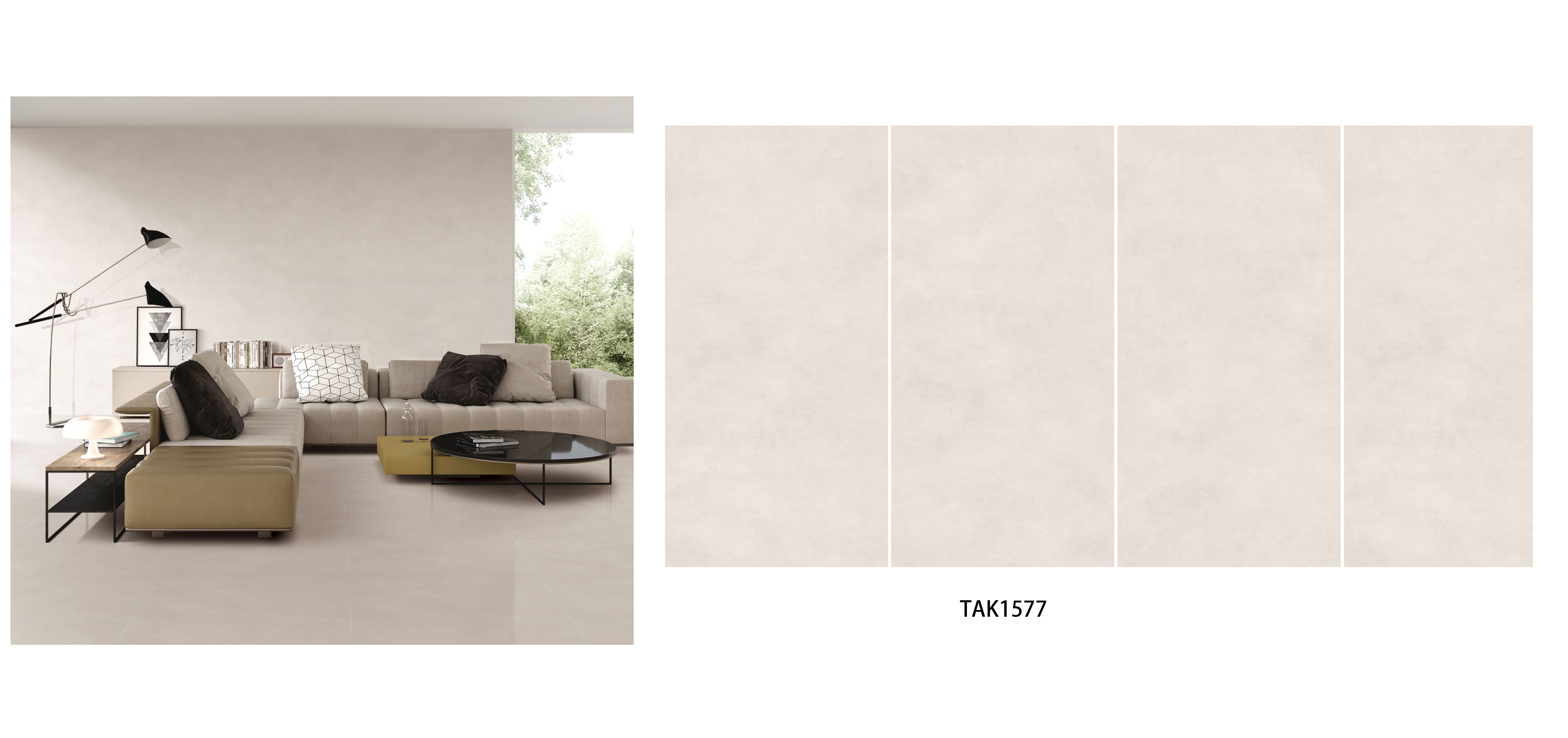 商业空间用750x1500mm规格瓷砖相当nice